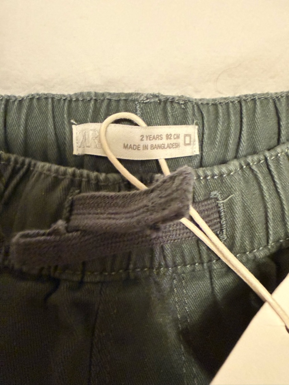 NWT Zara boys pants, green, size 2T - Picture 2 of 5
